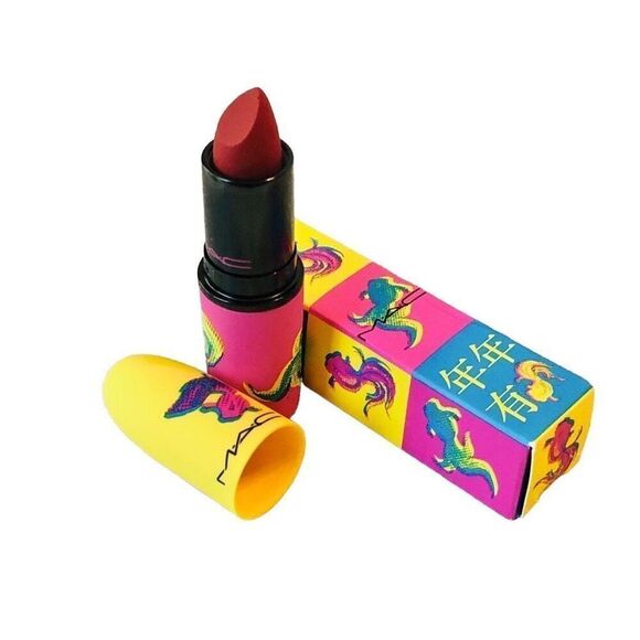 MAC Powder Kiss Lipstick Healthy Wealthy & Thriving Red Moon Masterpiece - Picture 1 of 4